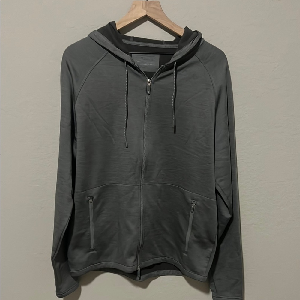 Peter Millar Full Zip Dark Gray Hoodie Size Large